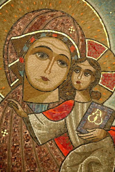Klasztor koptyjski Najświętszej Maryi Panny i św. Jana Kame. Madonna z Dzieciątkiem. autorstwa Unbekannt