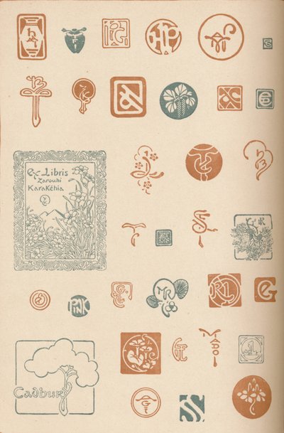 Monogramy i znaki, c1890, 1905 autorstwa Unbekannt