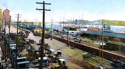 Port w Montrealu, Montreal, Kanada, ok. 1900 autorstwa Unbekannt