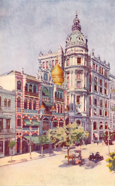Mauretański budynek i panowie. Biura Guinlesa, Avenida Rio Branco, 1914 autorstwa Unbekannt