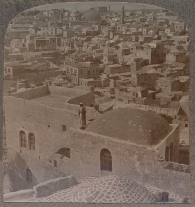 Muzułmańska dzielnica Jerozolimy, ze szkoły angielskiej, ok. 1900 autorstwa Unbekannt