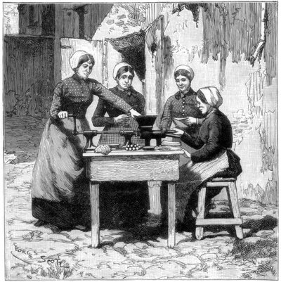 Formowanie wybuchowych wkładów gumowych, Isleten, niedaleko Fluelen, Szwajcaria, 1893 autorstwa Unbekannt