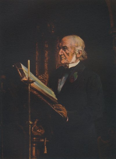Pan Gladstone czyta lekcję w kościele Hawarden, ok. 1890, 1941 r autorstwa Unbekannt