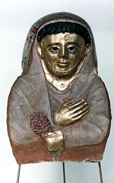 Maska mumii w stiuku, dynastia Ptolemeuszy autorstwa Unbekannt