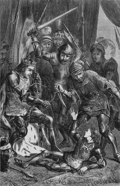 Morderstwo księcia Edwarda w Tewkesbury, 4 maja 1471, c1880 autorstwa Unbekannt