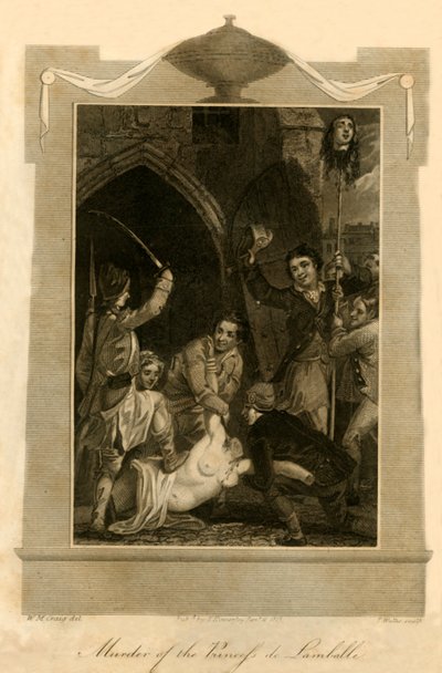 Morderstwo księżnej de Lamballe, 1792, 1816. autorstwa Unbekannt