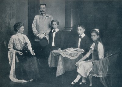 Zamordowany arcyksiążę Franciszek Ferdynand z żoną i dziećmi, ok. 1910 autorstwa Unbekannt