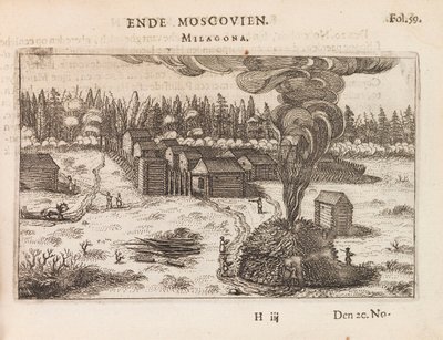 księstwo moskiewskie, Milanona. Ilustracja do Journael vande legatie... Antonisa Goeteerisa, c1616-1617. autorstwa Unbekannt
