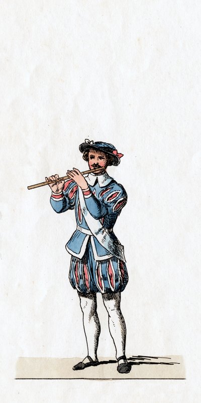 Muzyk, projekt kostiumu do sztuki Szekspira, Henryk VIII, XIX w. autorstwa Unbekannt