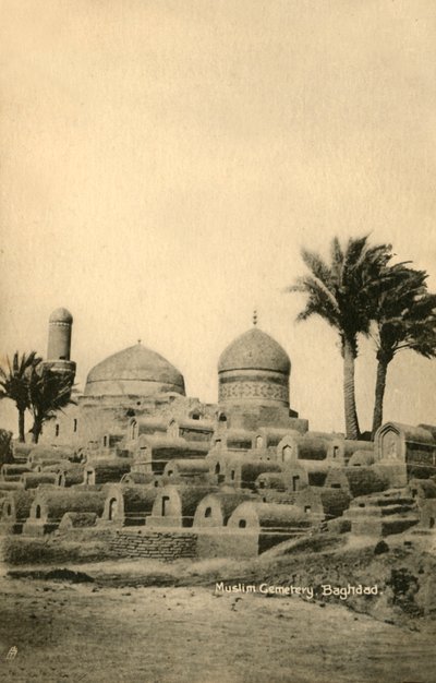 Cmentarz muzułmański, Bagdad, c1918-c1939. autorstwa Unbekannt