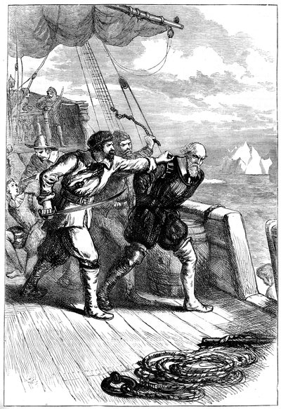 Bunt na statku Henry Hudsons, 1611 c1880 autorstwa Unbekannt