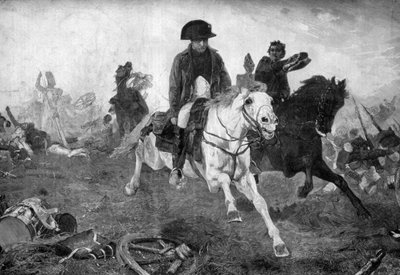 Napoleon Bonaparte pod koniec bitwy pod Waterloo, 18 czerwca 1815 r. autorstwa Unbekannt