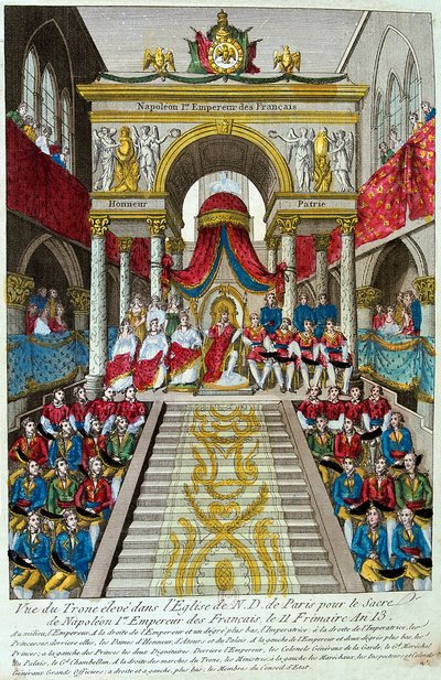 Napoleon Bonaparte koronowany na cesarza Napoleona I, 2 grudnia 1804, XIX w. autorstwa Unbekannt