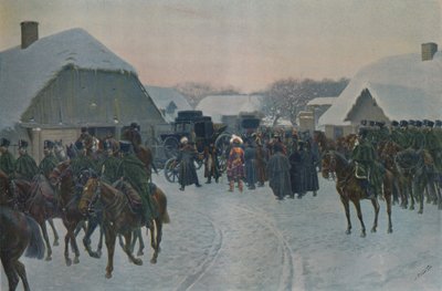 Napoleon opuszcza armię francuską w Smorgoni, 1812, 1896. autorstwa Unbekannt