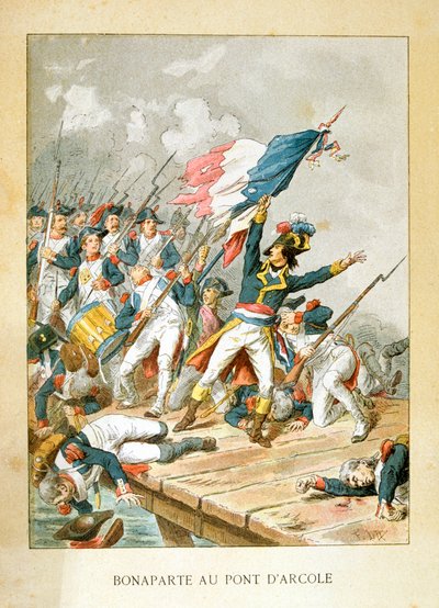 Napoleon pod mostem Arcola, 15 listopada 1796 autorstwa Unbekannt