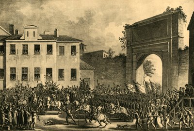 Napoleon wjeżdża do Mediolanu, 14 maja 1796, 1921. autorstwa Unbekannt