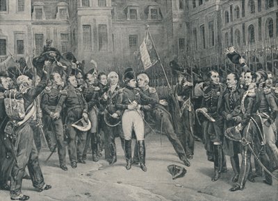 Pożegnanie Napoleona z Gwardią Cesarską w Fontainebleau, 20 kwietnia 1814 r. 1896 r autorstwa Unbekannt