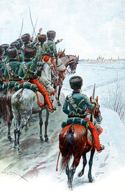 Napoleons Grande Armee widzący Moskwę, 1812, koniec XIX wieku autorstwa Unbekannt