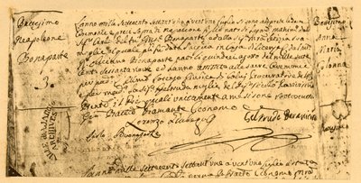 Akt urodzenia Napoleona, 19 lipca 1782, 1921. autorstwa Unbekannt