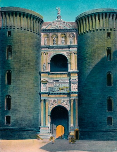 Neapol - Castel Nuovo, Arco DAragona, ok. 1900. autorstwa Unbekannt