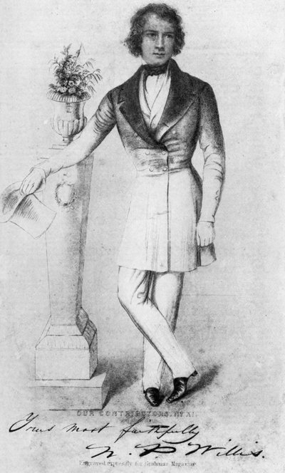 Nathaniel Parker Willis 1806-1867, amerykański pisarz, poeta i redaktor, XIX w. 1908 autorstwa Unbekannt
