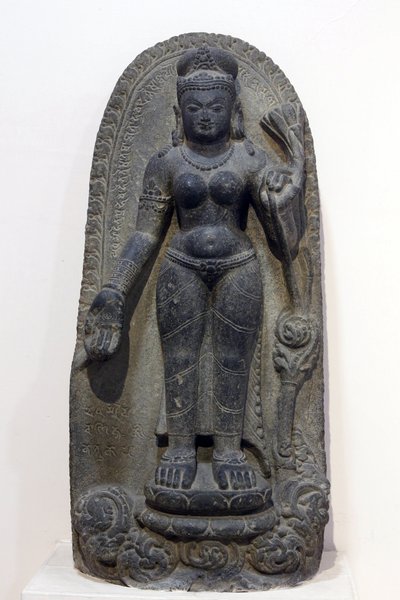 Muzeum Narodowe Indii, Delhi. Tara. Pala, VIII wiek n.e., Bihar. Złóg. Indie. autorstwa Unbekannt