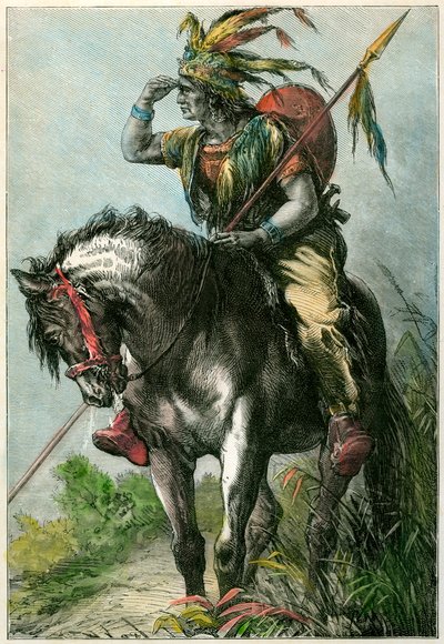 Indianin skaut, c1870 autorstwa Unbekannt
