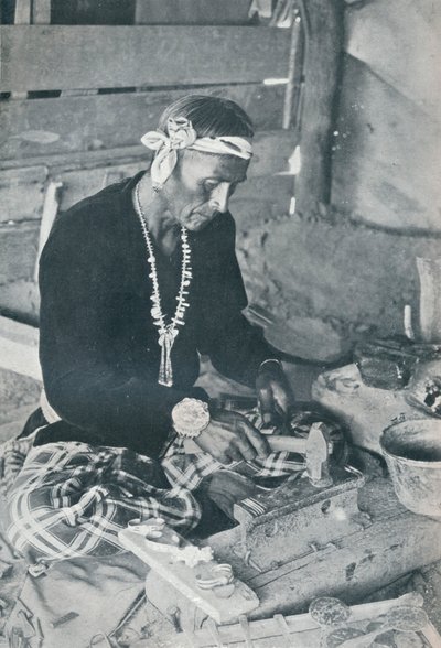 Biżuteria srebrna i turkusowa Navajo, 1931 autorstwa Unbekannt