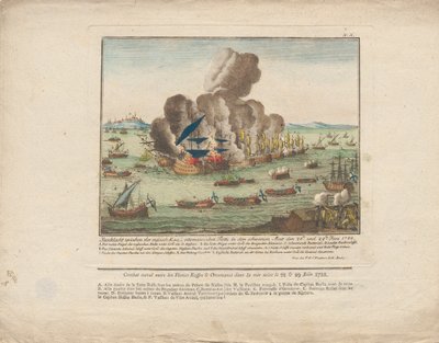 Bitwa morska między flotą rosyjską i osmańską na Morzu Czarnym 28 i 29 czerwca 1788, 1788. autorstwa Unbekannt