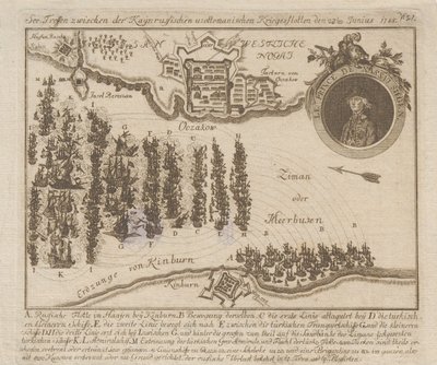 Bitwa morska między flotą rosyjską i osmańską 22 czerwca 1788 r. 1788 r. autorstwa Unbekannt