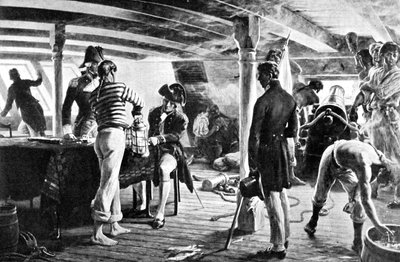 Nelson pieczętuje swoje historyczne przesłanie w Kopenhadze, 1801 r. autorstwa Unbekannt