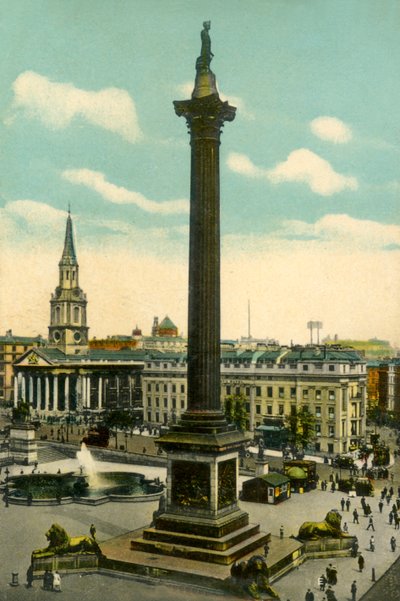 Kolumna Nelsona i Trafalgar Square, Londyn, ok. 1910. autorstwa Unbekannt