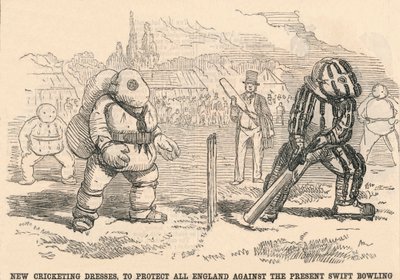 Nowe sukienki do krykieta, aby chronić całą Anglię przed teraźniejszością Swift Bowling, 1854. autorstwa Unbekannt