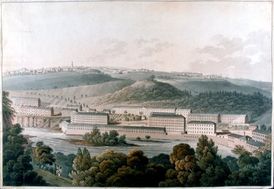 New Lanark Mills, Szkocja, c1815 autorstwa Unbekannt