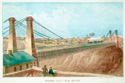 „Niagara Cast Iron Bridge”, Nowy Jork, USA, c1855-c1860 autorstwa Unbekannt
