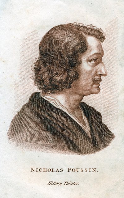 Nicolas Poussin, francuski malarz klasyczny, ok. XIX w. autorstwa Unbekannt