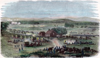 Noc bitwy Cedar Mountain, Culpeper County, Virginia, wojna secesyjna, 9 sierpnia 1862 r autorstwa Unbekannt