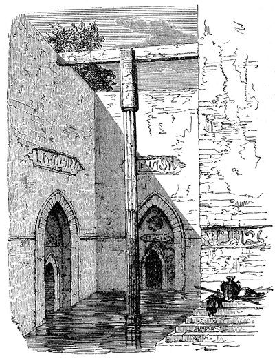 Nilometr na wyspie Roda, Kair, Egipt, ok. 1895 r. autorstwa Unbekannt