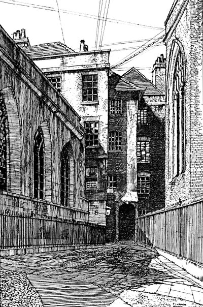 Nr 8, Cliffords Inn i Hall on Left, 1903 autorstwa Unbekannt