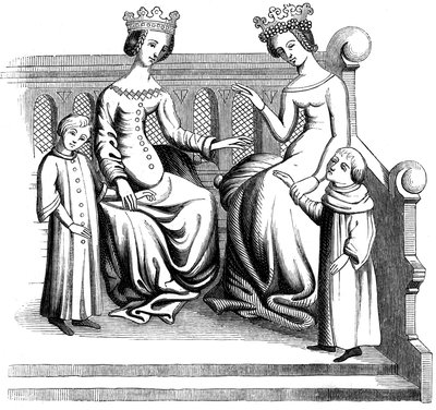 Szlachetne kobiety i dzieci, XIV wiek 1849 autorstwa Unbekannt