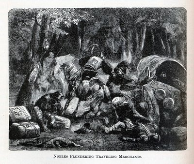 Szlachta plądruje podróżujących kupców, 1882 autorstwa Unbekannt