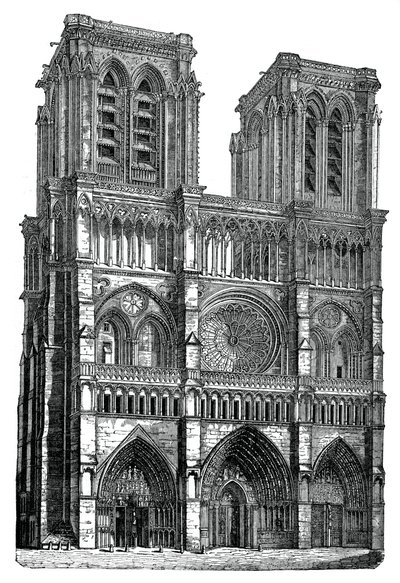 Notre Dame, Paryż, 1870 autorstwa Unbekannt