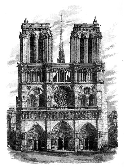 Notre Dame, Paryż, ok. 1888 r. autorstwa Unbekannt