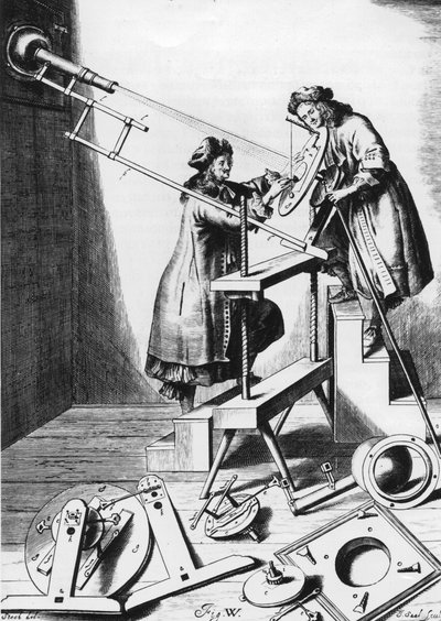 Obserwacja zaćmienia Słońca, 1673 autorstwa Unbekannt