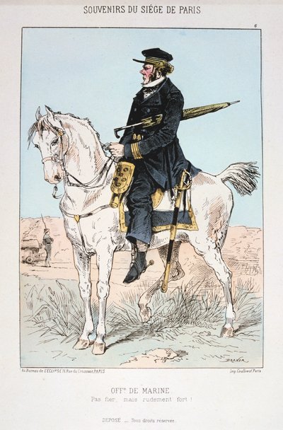 Oficer marynarki wojennej, oblężenie Paryża, 1870-1871 autorstwa Unbekannt