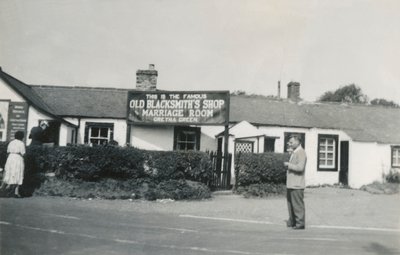 Stary sklep kowali i pokój małżeński, Gretna Green, Szkocja, lata 40. autorstwa Unbekannt