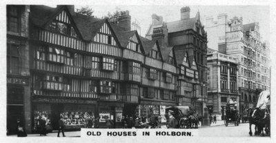 Stare domy w Holborn, Londyn, ok. 1920 autorstwa Unbekannt