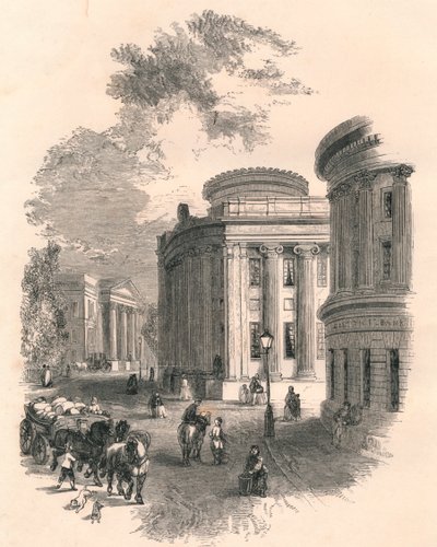 Stary ratusz i budynki handlowe, Leeds, ok. XIX w. autorstwa Unbekannt