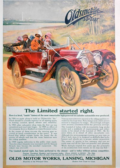 Reklama samochodu Oldsmobile, 1911 autorstwa Unbekannt