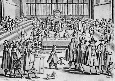 Oliver Cromwell rozwiązujący długi parlament, 1653, 1903 autorstwa Unbekannt